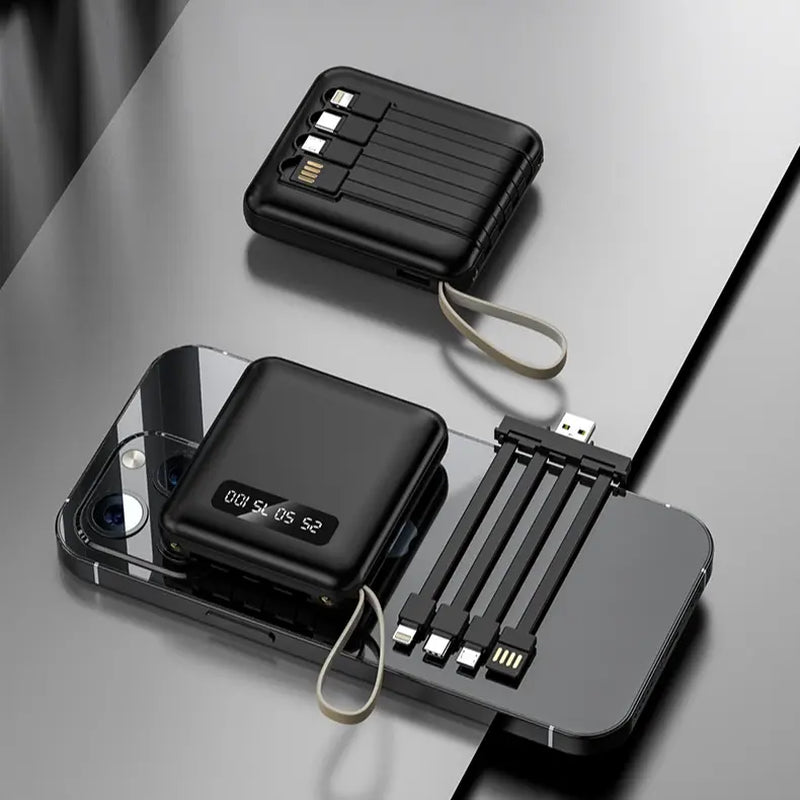 【Fathersdaygift】 10000Mah Magnetic Power Bank Wireless Portable Charger with USB-C Cable LED Display Foldable Battery Pack for Iphone17/ 16/15/14/13/12/Pro/Pro Max Series Charging Compact Silicone Black Chargeable Smartphone