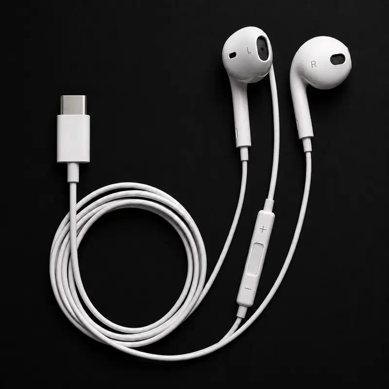 USB-C Wired In-Ear Headphones - High-Quality Portable Audio Solution for Active Use