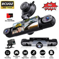 BCUOZ 4-Channel Automotive Dashcam - Car DVR Camera, 1080P Full HD Front + 720P Rear Left Right Coverage, G-Sensor, Free 64GB Memory Card, Abs Plastic Dashboard Camera Recorder, Car Accessories (Not Wireless/No WIFI, Requires Charging)