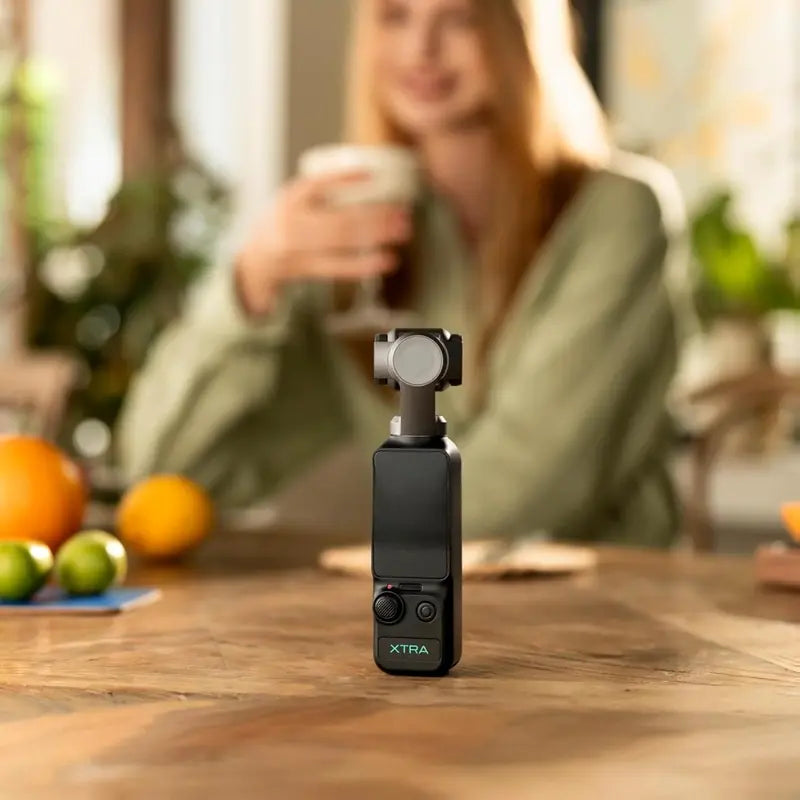 Xtra Muse Vlogging Camera Recorder - 1'' CMOS 4K/120Fps Digital Camera, 3-Axis Handheld Stabilizer, Fast Focusing, Face/Object Tracking, Micro SD Compatible, Pocket Video Camcorder for Content Creators, Pocket Camera